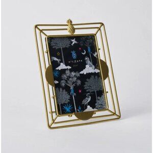 NICOBAR Ananas Photo Frame Iron & Brass Pineapple Tropical for 5" x 7" Photo